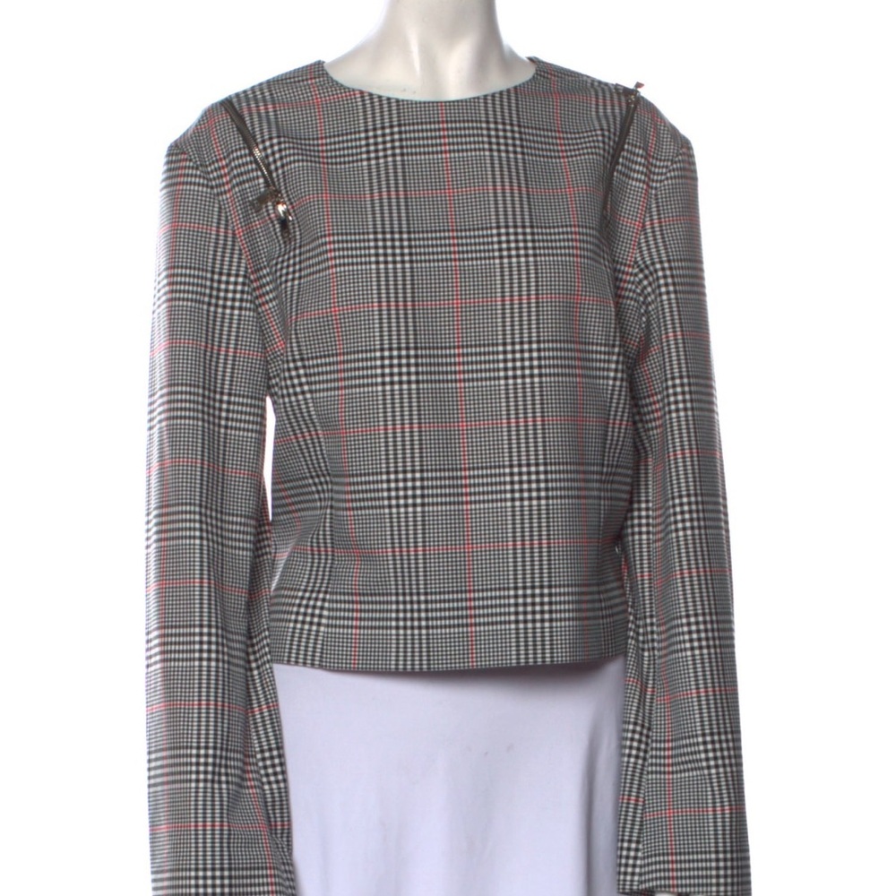 Monse Glen plaid cut out top - Picture 3 of 5